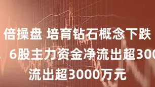 倍操盘 培育钻石概念下跌462%，6股主力资金净流出超3000万元